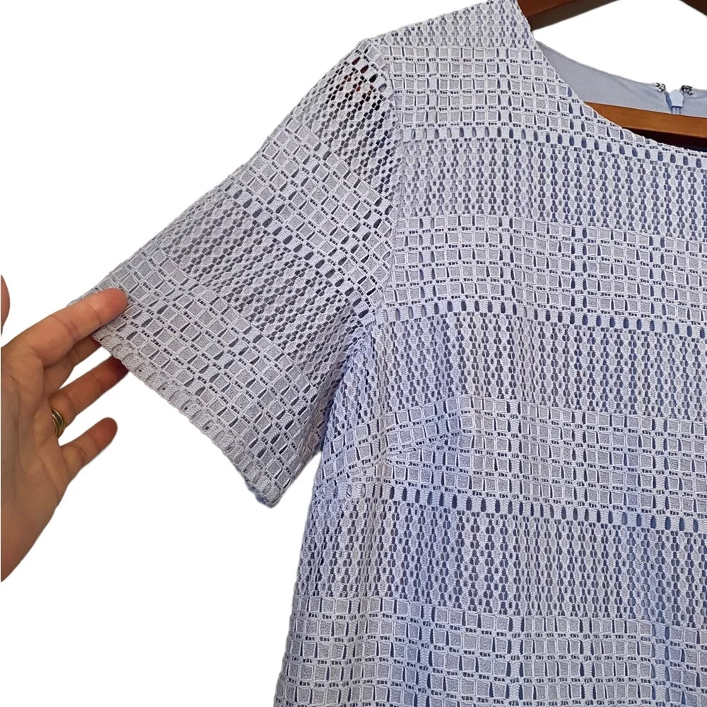 Banana Republic Light Lavender Peplum Short Sleeved Top with Fringe